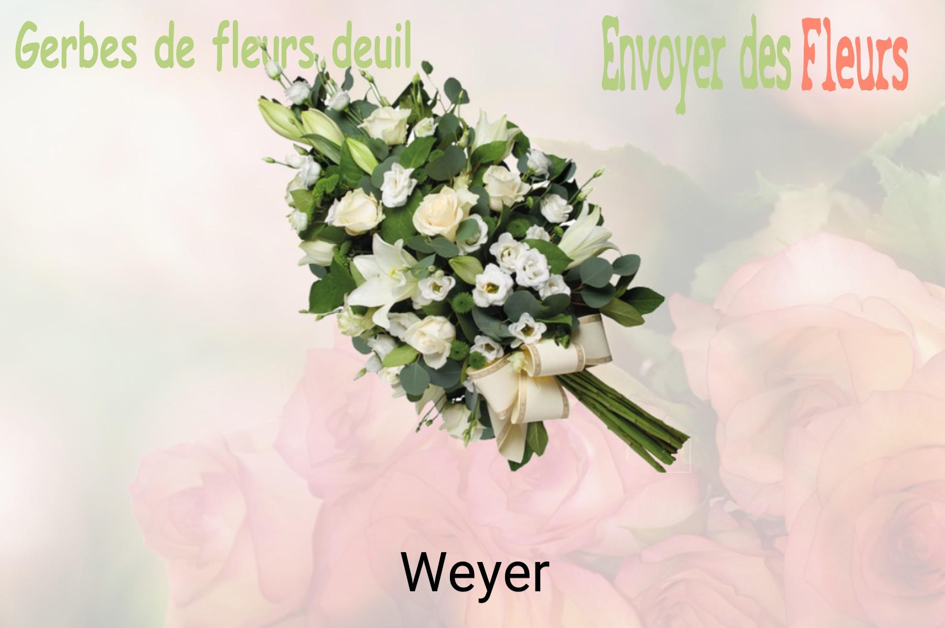 Gerbe de fleurs de deuil livrée à Weyer